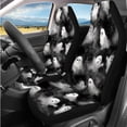thumbnail image 2 of Jeiento Ghost Car Seat Covers Full Set with Steering Wheel Cover Safe Belt Pads Headrest Covers Coasters Center Console Cover Keychain 14 PCS Auto Accessory Halloween Decoration, 2 of 6