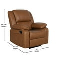thumbnail image 4 of Flash Furniture Harmony Series LeatherSoft Recliner Cognac (BT705971CGN), 4 of 9