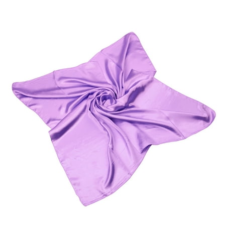 TrendsBlue Elegant Large Silk Feel Solid Color Satin Square Scarf Wrap 36