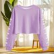 thumbnail image 2 of Camisetas de Manga Larga de las Mujeres Impresas Sueltas Casuales Cuello Redondo Suéter Deportivo Top Se Ajusta Fiel Al Tamaño para Casual, Fiesta, 2 of 5