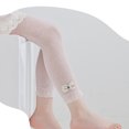 thumbnail image 4 of Jalioing Girls Lace Tights Footless Knit Hollowed Leggings Toddler Baby's Cute Ankle Length Stocking Pants, 4 of 6