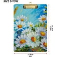 thumbnail image 2 of FMSHPON White Daisy Spring Flower Clipboard Hardboard Wood Nursing Clip Board and Pull for Standard A4 Letter 13x9 inches, 2 of 7