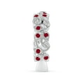 thumbnail image 3 of ANGARA Natural Nature Inspired Round Ruby & Diamond Vine Ring in 14K White Gold for Women (Size-1.8mm) | July Birthstone, Birthday, Anniversary, Jewelry Gift for Women | Natural Ruby Ring, 3 of 10