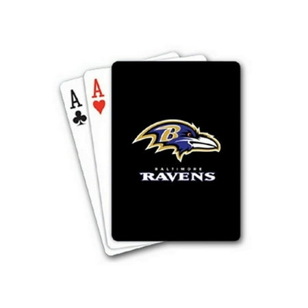 Plated Playing Card - Baltimore Ravens Diamond Plate Playing Cards, Officially Licensed By PSG INC