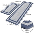 thumbnail image 2 of Kitchen Floor Mat [2 PCS] Cushioned Anti-Fatigue Kitchen Rug, Waterproof Non-Slip Kitchen Mats and Rugs Ergonomic Comfort Standing Foam Mat for Office, Sink, Laundry(Stylish Blue), 2 of 6
