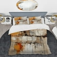 thumbnail image 2 of Designart "Orange Expressions II" Abstract Collages Bedding Covert Set - Transitional Yellow Abstract Bed Set With 1 Sham, 2 of 6