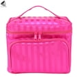 thumbnail image 3 of PULLIMORE Travel Makeup Bags Waterproof Cosmetic Organizer Case with Mirror Portable Toiletry Storage Bag for Makeup Brushes Make Up Toiletry Jewelry (Rose Red), 3 of 9