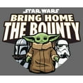 thumbnail image 2 of Junior's Star Wars: The Mandalorian Grogu and Company  Graphic Tee Charcoal Medium, 2 of 3