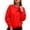 Red-A#7077vv, variant on Zorvxlyn Sweatshirts for Women Drop Shoulder Long Sleeve Crewneck Sweatshirt Women Fall Winter Solid Color Womens Oversized Pullover Dark Blue M