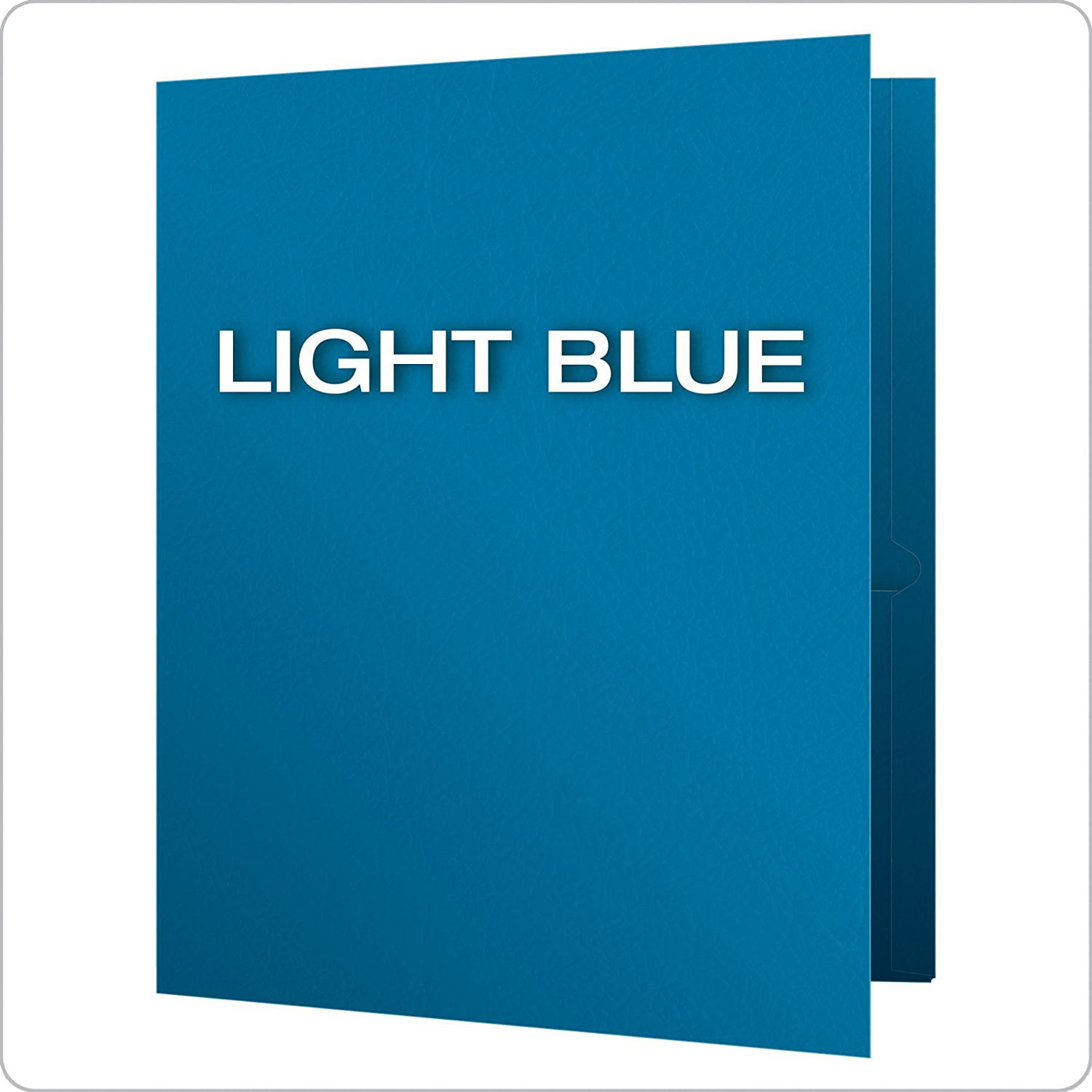 Letter Size 50 pcs Oxford Twin-Pocket Folders Light Blue 57501 / MDSB-P1-2 