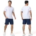 thumbnail image 7 of Zehisen Men's Athletic Shorts Zipper Pockets Quick Dry Lightweight Workout Running Basketball Shorts Navy M, 7 of 7