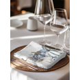 thumbnail image 6 of Blue Pumpkin Fall Cloth Napkins Set of 4 Reusable Dinner Napkins, Thanksgiving Eucalyptus Leaves Weeping Cocktail Napkin Washable Table Napkins for Wedding/Holiday Party/Baby Shower 20"x20", 6 of 7