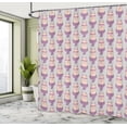 thumbnail image 4 of Ambesonne Llama Shower Curtain, Hipster Camels Glasses Scart, 69"Wx70"L, Lilac Peach and Dust, 4 of 4