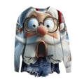 thumbnail image 6 of LWFFDAW Boys Girls Christmas Crewneck Sweatshirt Santa Claus Print Long Sleeve Oversized Sweatshirt Lightweight Loose Fit Comfy Casual Fall Sweatshirts, 6 of 9
