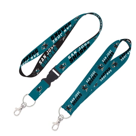 WinCraft San Jose Sharks 2-Pack Lanyard with Detachable Buckle & Key Strap Set WinCraft San Jose Sharks 2-Pack Lanyard with Detachable Buckle & Key Strap Set