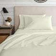 thumbnail image 3 of Purity Home King Size Fresh Ivory Bed Sheet Set 400 Thread Count Deep Pocket Bed Sheets for King Bed 100% Cotton Fresh Ivory Sheets Hotel Luxury Deep Pockets Cooling Sheets, 3 of 4