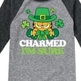 thumbnail image 3 of Garfield - Charmed Im Sure - Toddler And Youth Raglan Graphic T-Shirt, 3 of 4