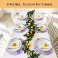 thumbnail image 5 of Purple Marble Round 15 Inch Placemats Set of 8, Modern Abstract Waves Silvery Farmhouse HeatResistant Non Slip Place Mats for Dining Table, Wipeable Braided Kitchen Table Mats for Housewarming, 5 of 9