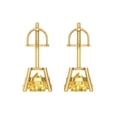 thumbnail image 4 of Clara Pucci 3Ct Natural Citrine Round Cut VVS1 Screw Back Stud 18k Solid hypoallergenic Gold Designer Earrings For November, 4 of 7