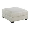 thumbnail image 2 of Joana Cocktail Ottoman- Light Gray Wide Welt Corduroy Fabric- 37 Inch, 2 of 5