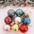 thumbnail image 3 of Flmtop 12Pcs/1 Box Plastic Xmas Ball Vibrant Color Glitter Powder Glossy Christmas Ball With Hanging Rope for Xmas Tree, 3 of 10