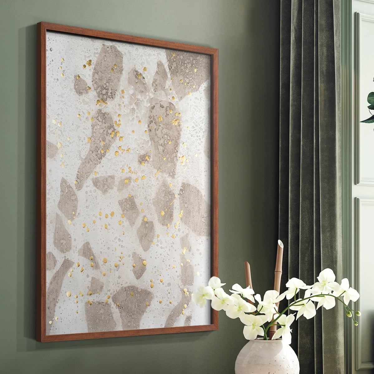 Chordata II Framed Print in Brown Solid Wood Framed Print No Nail Hanging
