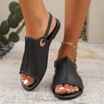 thumbnail image 3 of IUJSOY Sandals for Women One Band Slip-on Open Toe Flats Adjustable Strap Casual Beach Slides, 3 of 5