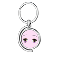 thumbnail image 1 of Ojos tiernos y suaves. Rotating keychain Metal Keyring Holder, 1 of 2