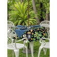 thumbnail image 2 of Outdoor Tablecloth with Umbrella Hole and Zipper, St. Patrick's Day Round Table Cloth 54 Inch Waterproof Tablecloth, Luck Shamrocks Beer Harp Horseshoes Envelope Picnic Table Cover for Patio Camping, 2 of 7