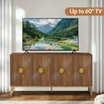 thumbnail image 5 of Wirrytor Set of 2 Fluted Sideboard Cabinet with Doors and Shelves, Buffet Cabinet with Storage,Accent Console Cabinet  for Living Room,  Entryway, Dining (Walnut-4 Doors), 5 of 9