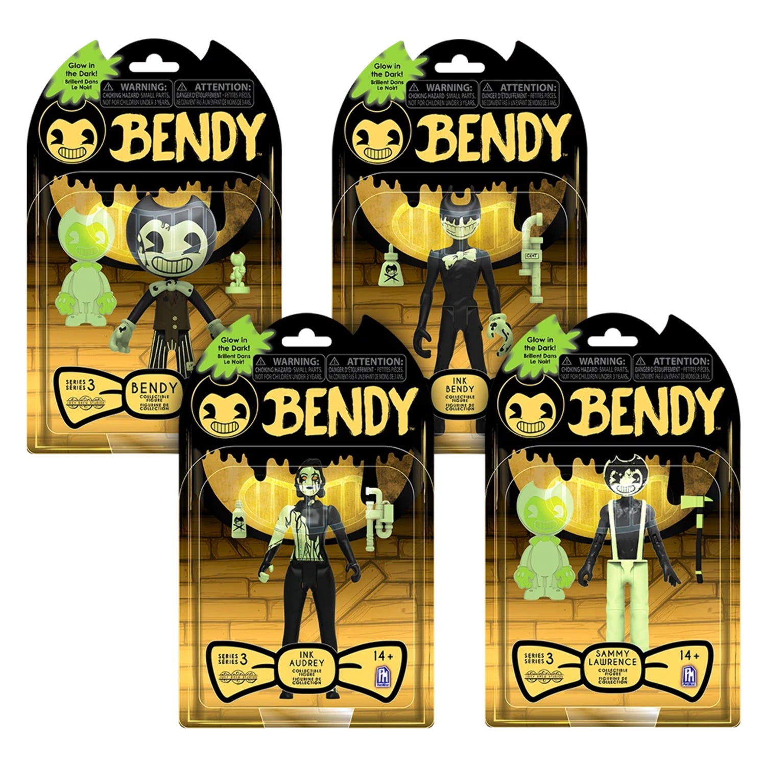 Bendy Action Figure Glow-in-the-Dark Series 3 NEW Choose your character 