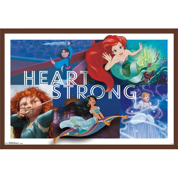 Disney Princess - Heart Wall Poster, 22.375" x 34", Framed