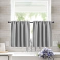 thumbnail image 2 of stanreset Home Window Half Curtain Bedroom Kitchen Bathroom Polyester Soft Short Drape Privacy Protection Decoration Furniture Accessory White, 2 of 8