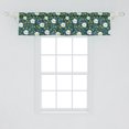 thumbnail image 2 of Ambesonne Daisy Window Valance, Natural Style Ornament, 54" X 12", Petrol Blue White, 2 of 3