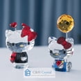 thumbnail image 4 of Hello Kitty venta al por mayor K9 cristal tallado claro figura de gato de dibujos animados artesanías de cristal para invitados de boda regalos decoración del hogar, 4 of 4