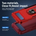 thumbnail image 5 of Allytechgroup for Google Pixel 8A Case Cover, with Ring Holder Stand Hybrid Rugged Protective Shockproof Bumper Phone Case for Google Pixel 8A - Red, 5 of 9