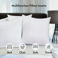 thumbnail image 5 of ROYALE LINENS Throw Pillow Insert - Square Pillow - Bed & Couch Pillow - Sofa Pillow Insert - Decorative Pillow Insert - Inner Cushion - Pillow & Shams Stuffer White 4 Pack 17 x 17 Inch Pillow Insert, 5 of 10