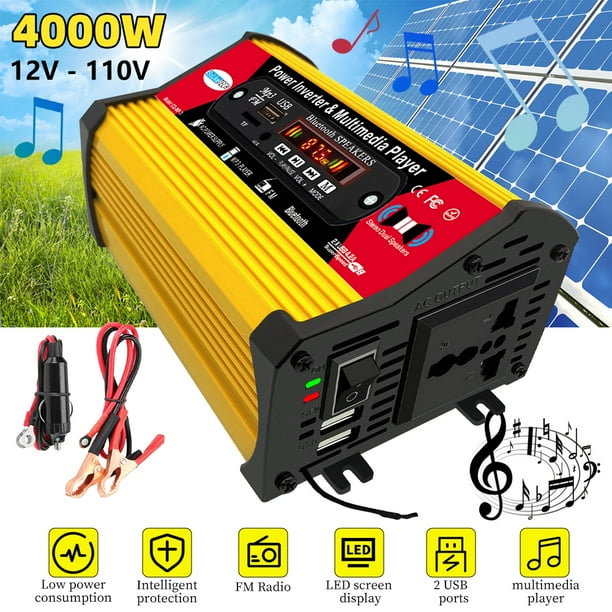 4000W Car Power Inverter, 12V110V Car Power Inverter And Multimedia