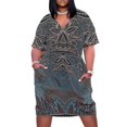 thumbnail image 1 of Vestido de bolsillo suelto Batik azulado vestidos de mujer vestido largo de verano para mujer vestido de fiesta de lujo para mujer noche para mujer, 1 of 7