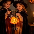 thumbnail image 5 of Lilixerw Halloween Pumpkin Lantern Decoration, Hanging Projection Light Kit with Black Cat and Spider Accent, for Indoor Wall, Window and Party Setup, 14.17x7.09 inch, 5 of 6