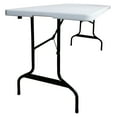 thumbnail image 6 of Techtongda Rectangle White Portable Centerfold Folding Table Tailgating Camping and Outdoor Table, 6 of 12