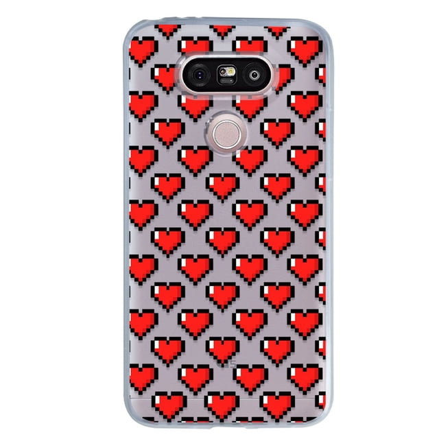 Funda Para LG G4 Corazones Pixel, Uso Rudo, InstaCase Protector para LG G4 Antigolpes, Case Corazones Pixel