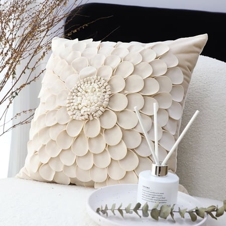 SOGA 17.7 in Sunflower Pillow Cover - Cotton Linen Decorative Throw Cushion for Couch & Bed