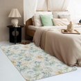 thumbnail image 3 of Leaves Rugs for Living Room Bedroom - Flower Rug 4x5 - Leaf Carpet for Home Decor - Washable Non Slip Patterned Indoor Large Area Rug - Soft & Low Pile (ZK&738), 3 of 7