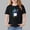 Black, variant on Girls Red Dinosaur T Shirt, 100% Cotton Crewneck Relaxed Fit Tee, Fade-Resistant Skin-Friendly Top for School & Play, Sizes 2-13 Years,Size 2-3 T