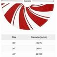 thumbnail image 6 of 36 Inch Red Swirl Christmas Tree Skirt Sweet Candy Cane Red and White Ornaments Home Party Decoration, 6 of 6