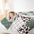thumbnail image 5 of Manfei Vintage Aztec Boho Full Size Comforter Sets,Rustic Farmhouse Cabin Bedding Comforter Set,Green Patchwork Checkered Bedding Sets For Child,Super Cozy Room Decor Reversible,3 Pieces, 5 of 9