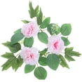 thumbnail image 1 of Artificial Flowers Candle Ring Flower Wreath Tea Light Candle Ring Valentine's Day Wedding Table Centerpiece, 1 of 4