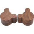 thumbnail image 4 of Caja de madera de nogal para anillos con interior de terciopelo suave y caja de madera para pendientes y joyas, 4 of 5