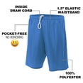 thumbnail image 4 of Dc Green Lantern Blackest Night Blue Lantern Mens Lined Mesh Shorts, Royal, Large, 4 of 6